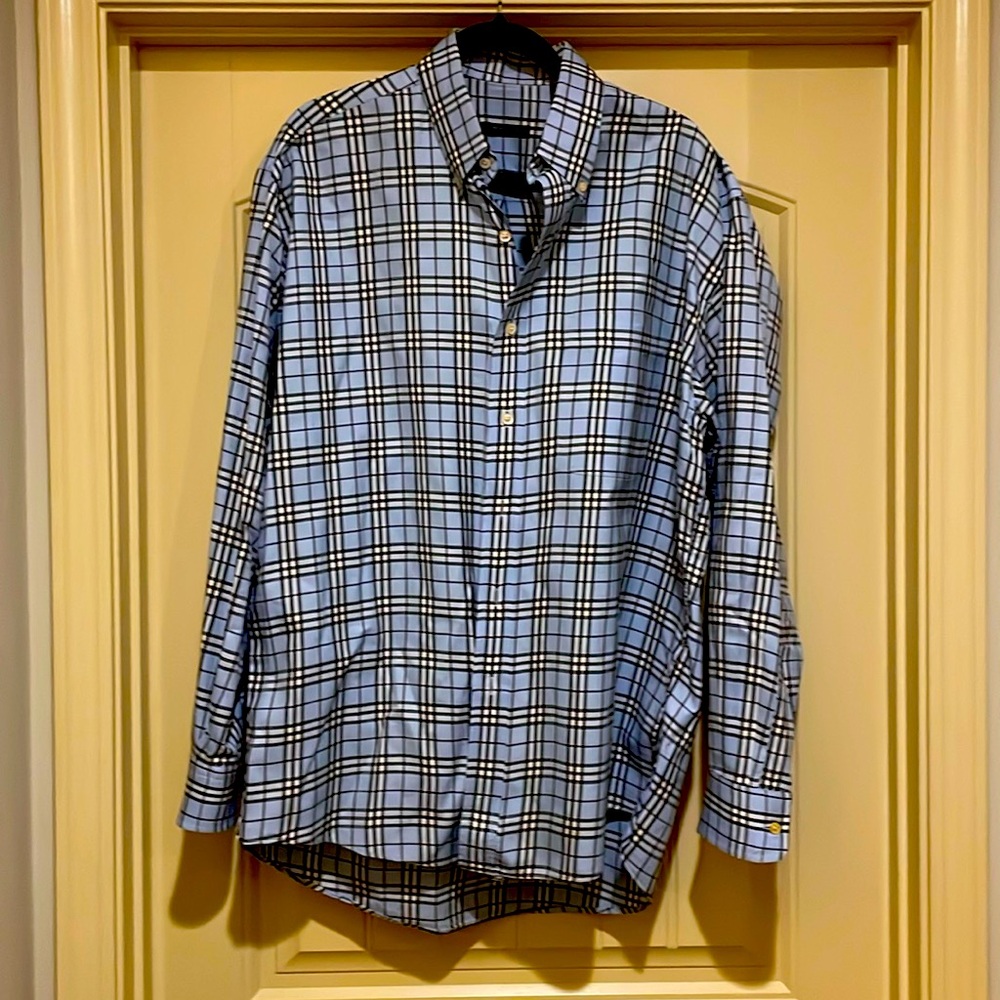 Burberry Blue Me s Dress Shirt - Large